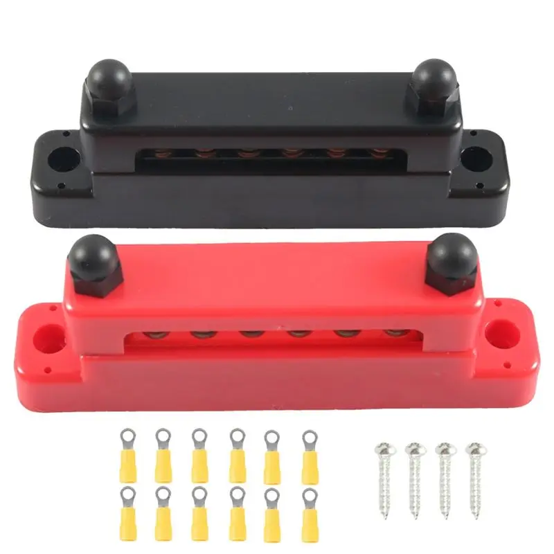 B45CLXY 6-Way Busbar محطة كتلة النحاس الملحقات البحرية لتعديل دائرة السيارة يخت RV
