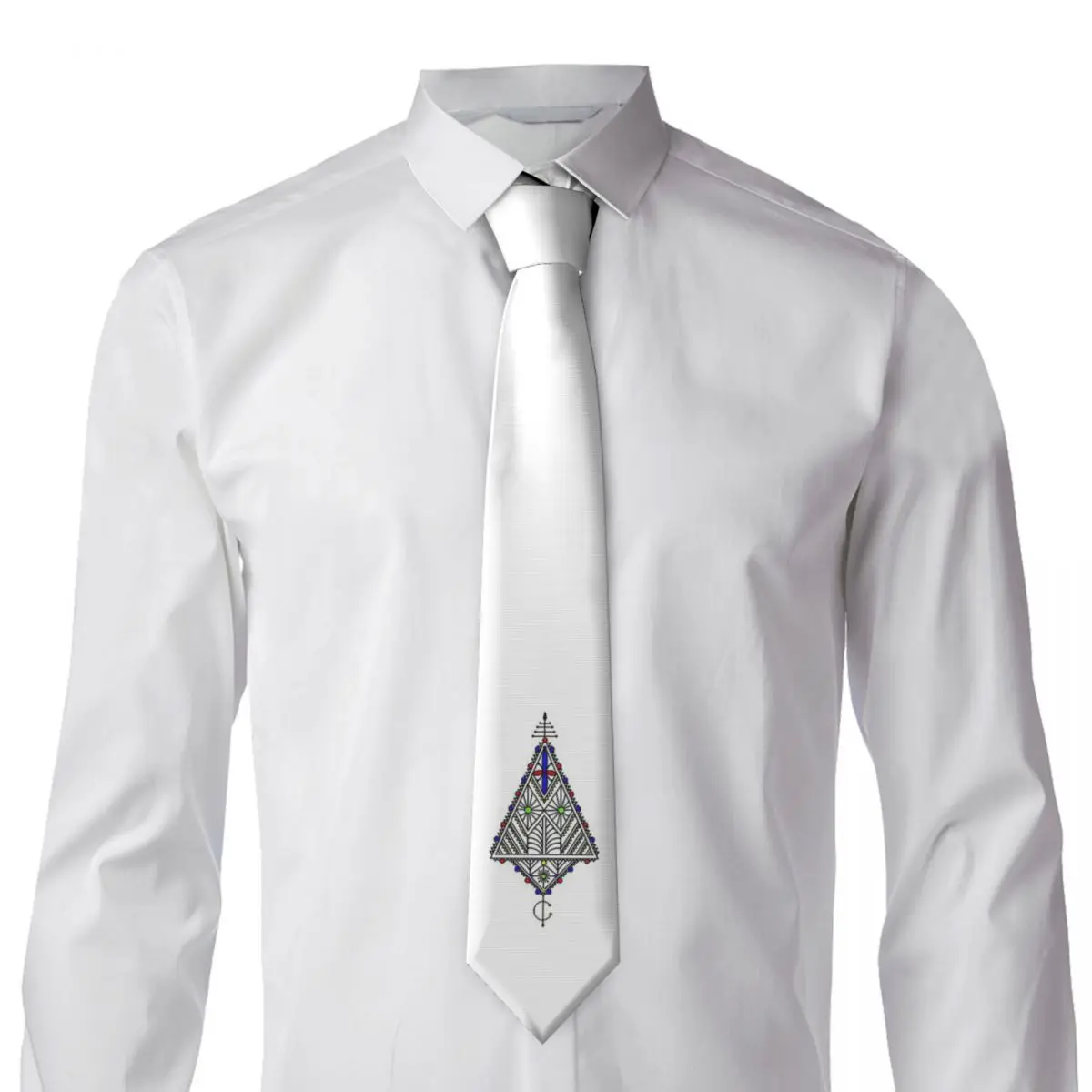 Amazigh Sieraden Stropdas voor Mannen Zijde Polyester Slanke Stropdassen Bruiloft Pakken Stropdas Klassieke Gravatas