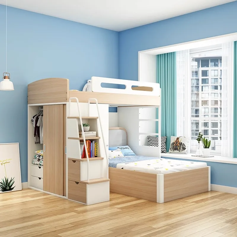 Combination of upper and lower bunks, mother bed, multifunctional high and low bed upper and lower bunksk