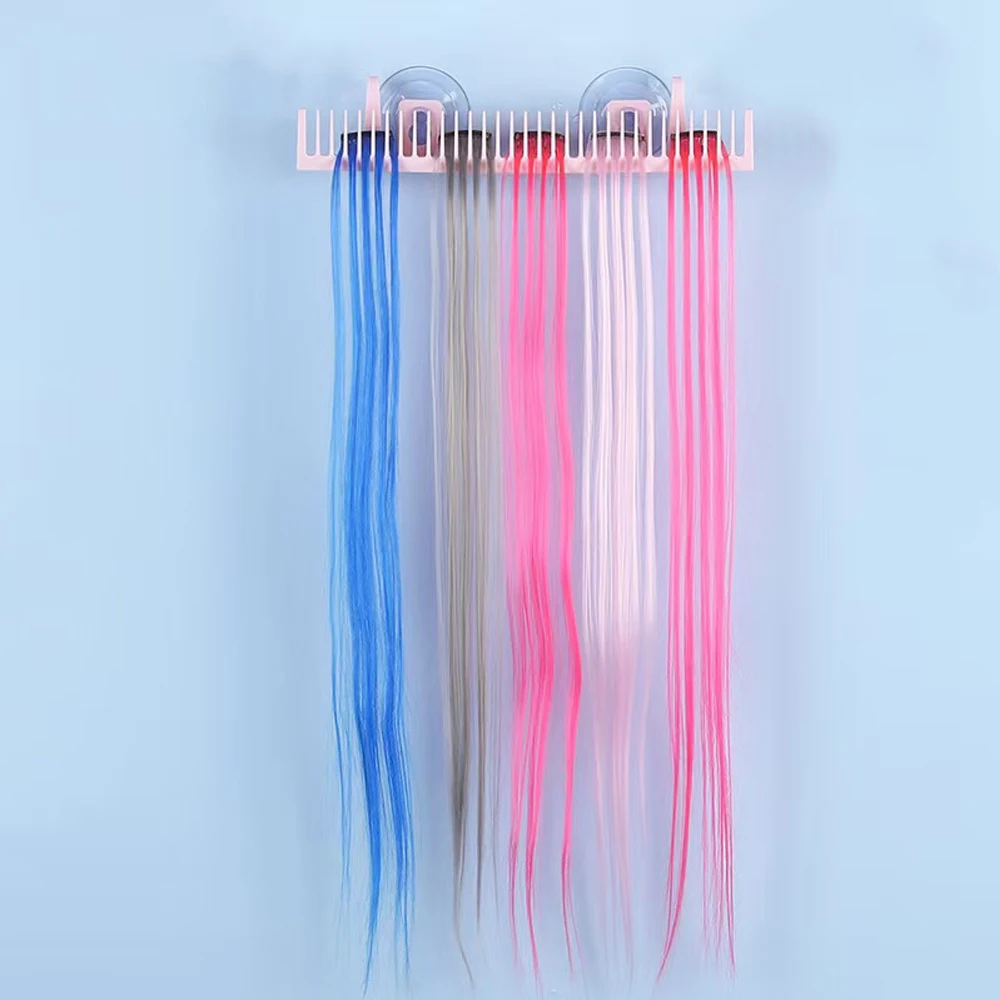 Hair Extensions Stand And Suction Cup Hook For Hair Styling Wall Mounted Hair Extension Holder Hair Drying Rack Wig Accessories