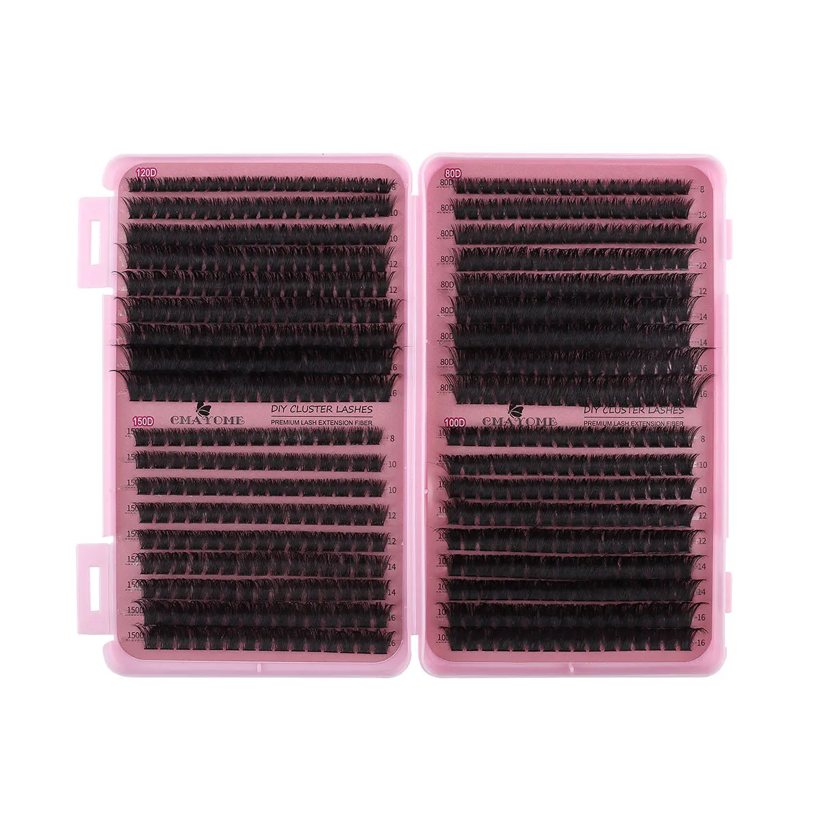 DIY Lash Extensions Kit 621pcs Individual Lashes Clusters 80 100 120 150D D Curl Eyelash Extension Kit with Applicator and Lash