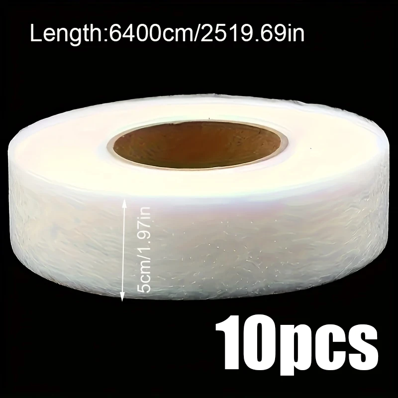 10 Rolls-Double-Sided Hot-Melt Adhesive Interlining White Polyester Non-Woven Fusion Fabric - Easy Iron-On Application Patchwork