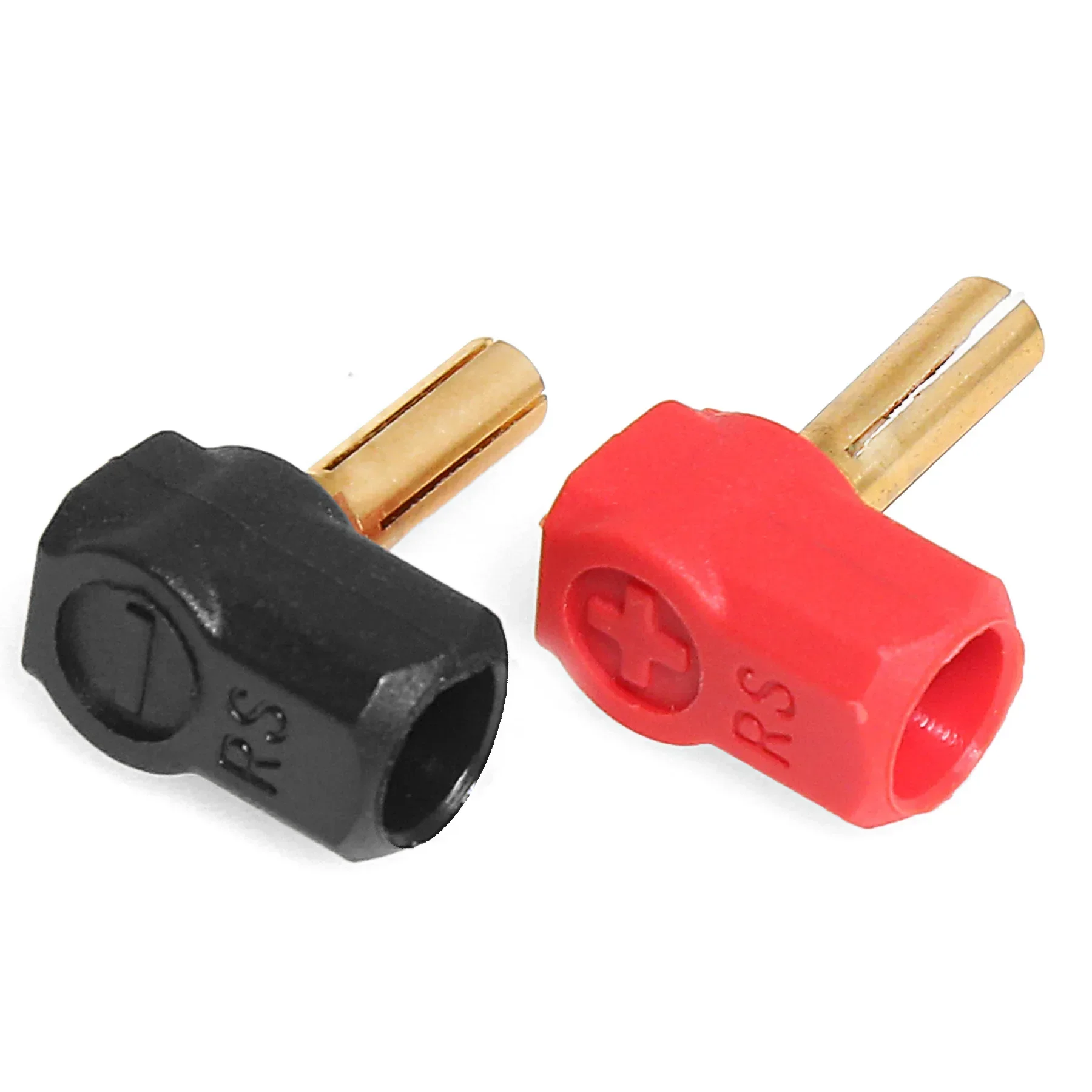 2pcs 4mm L-Shape Metal Heatsink Bullet Plugs Grips for 1/10 RC Off-Road Truck Car Upgrade Parts