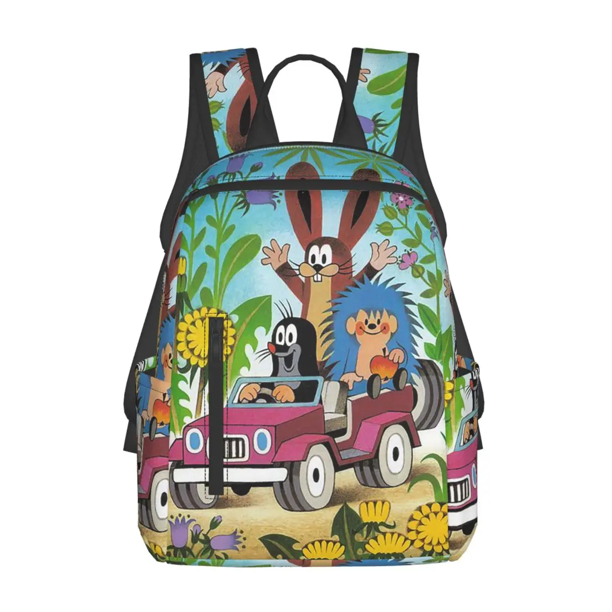 

Mole Krtek Cute Little Maulwurf Backpack Large Capacity Kids BookBag School Bag Shoulder Bags for Men Women