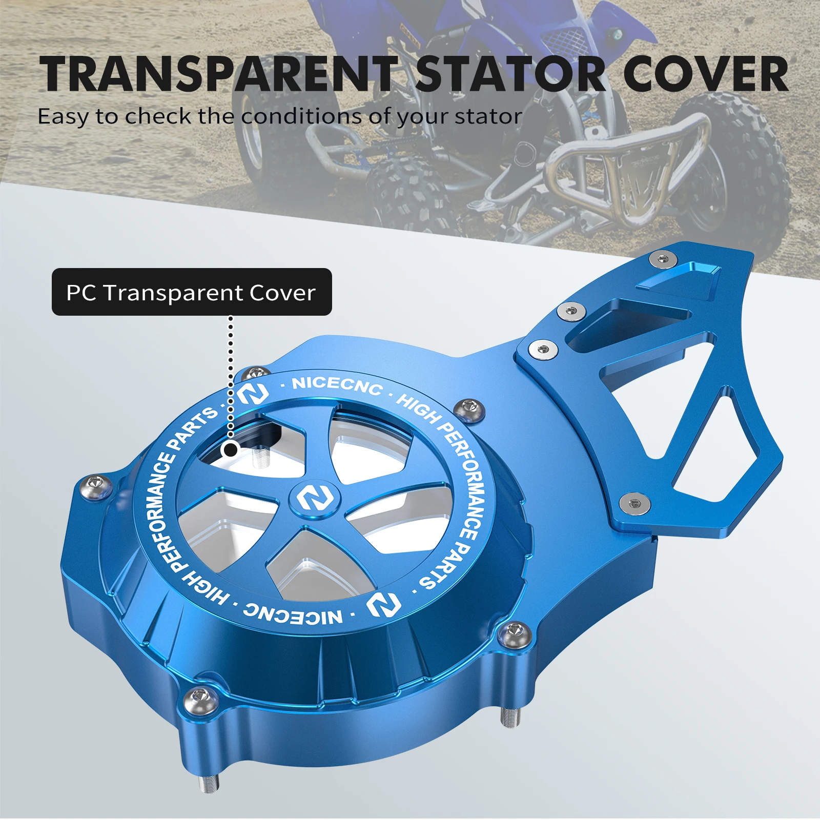 NICECNC ATV Engine Left Side Stator Sprocket Cover Guard For Yamaha Blaster 200 YFS200 1988-2006 YFS200SE Special Edition 2006