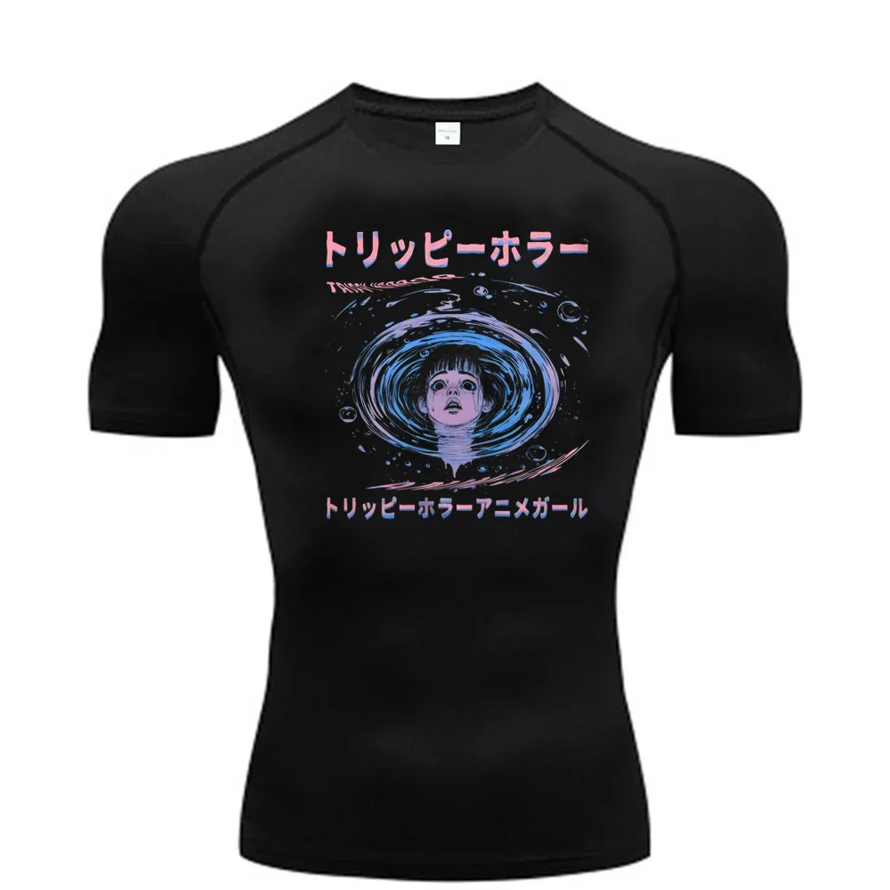 Junji Ito shirt Gym Fitness Sportshirts japan dollette japanese summer clearance sales vintage Psychedelic clearance sales japan