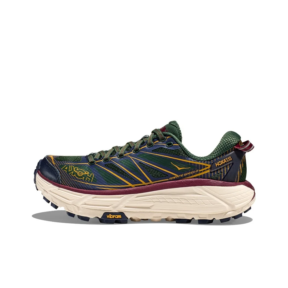 HOKA ONE ONE Mafate Speed 2 Running Shoes Unisex Low Top Umber/Blue 1126851-MVOS