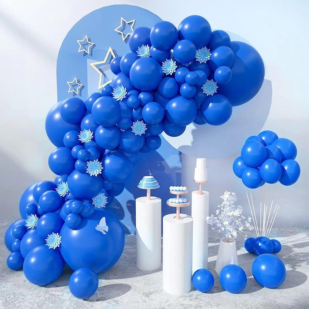 

45pcs Royal Blue Balloons Garland Arch Kit Happy Birthday Party Decoration Blue Latex Balloon Wedding Baby Shower Decor Globos