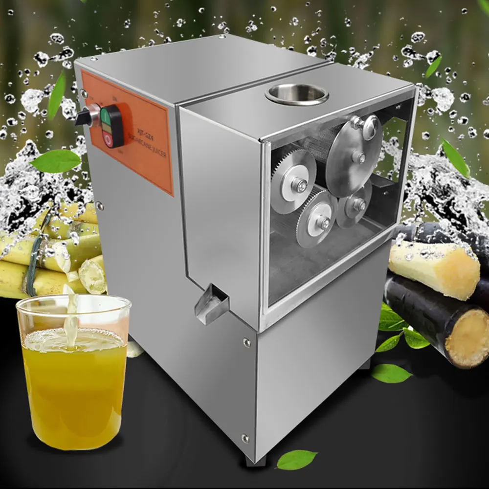 Elektrische Suikerriet Juicer Machine Grote Vier Rollen Commerciële Elektrische Suikerriet Juicer Suikerriet Persapparatuur