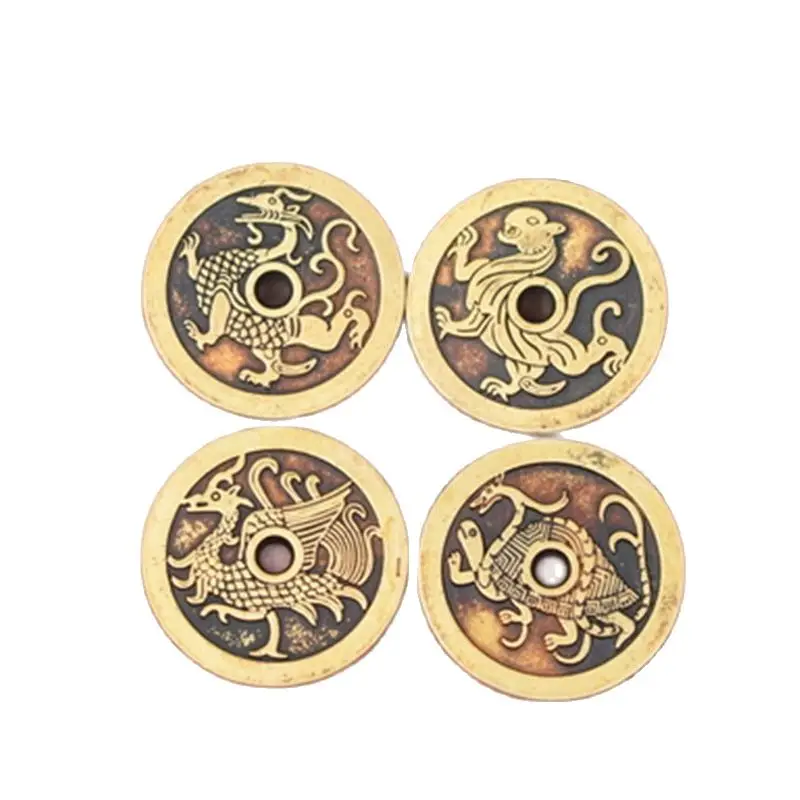 Antique Tai Chi Eight Trigrams Copper Coin Pendant Pendant Charm for Money Attraction House Pendant Green Dragon White Tiger Bro