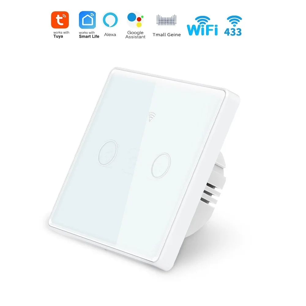 Toque parede interruptor, wifi + rf433