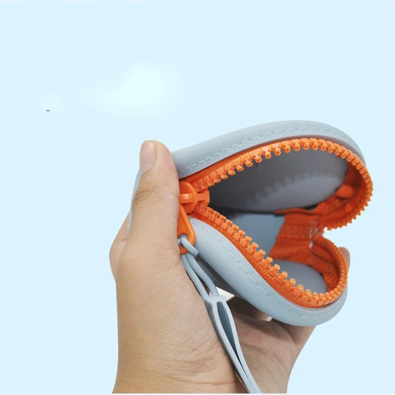 Kid Cute Round Silicone Coin Key Purse Mini Wallet Case Gift Women Girls Coin Money Bag Mini Headset Box Solid Color Purse Pouch