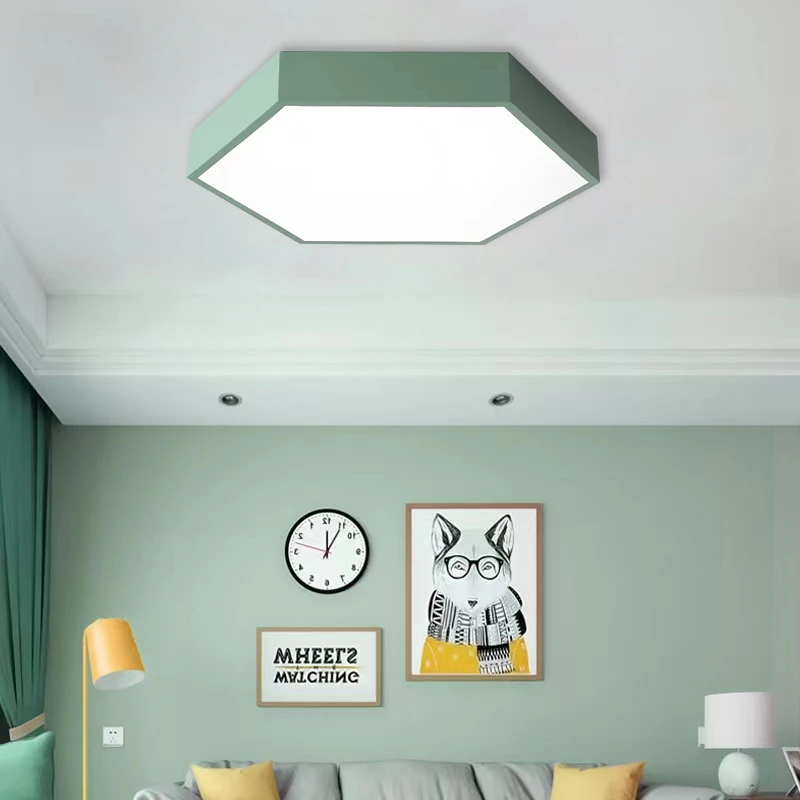 LED Ceiling Lights Modern Lamp Nordic Simple Hexagonal Ceiling lamp children's Study Living room Bedroom Lighting fixtures