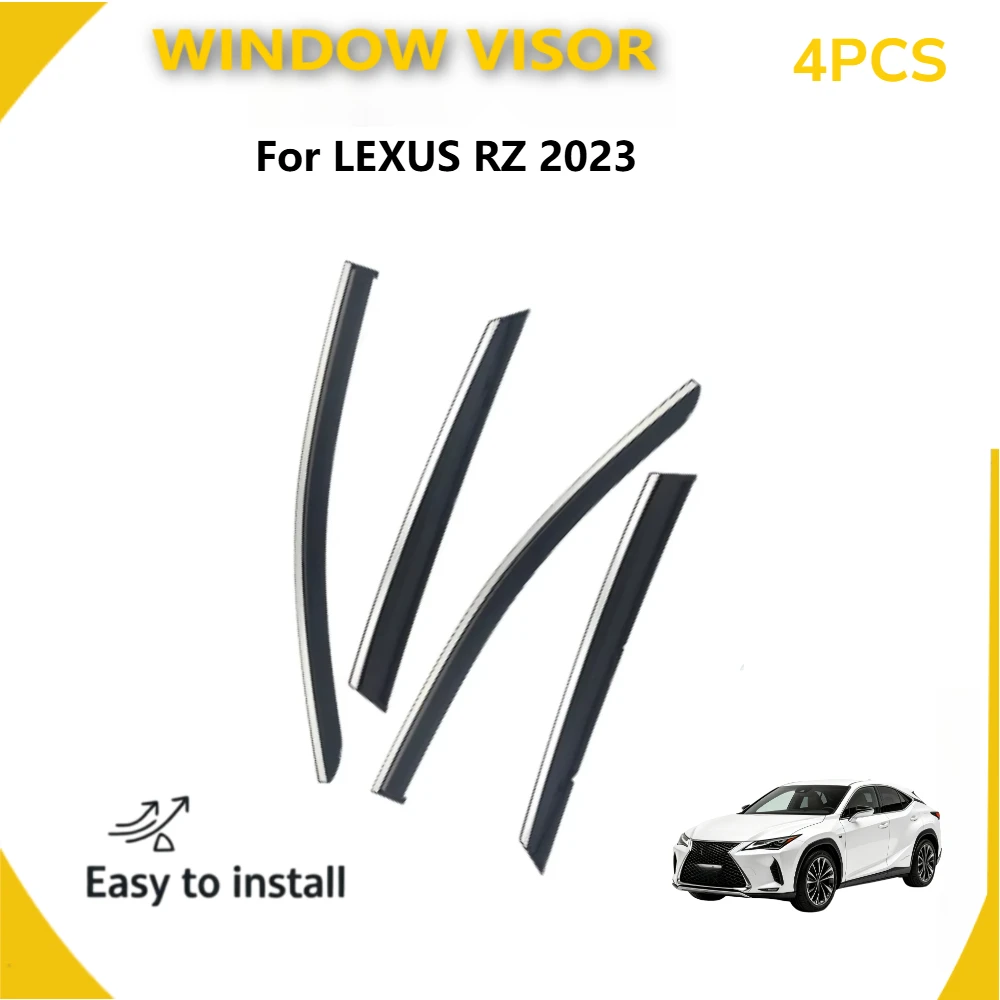 Premium Car Wind Deflector for LEXUS RZ 2023 - Ultimate Sun & Rain Protection, Door Visors Rain Guard