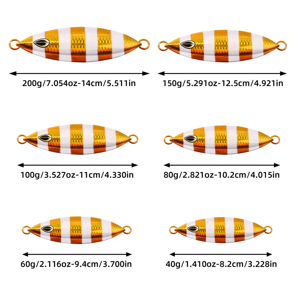 1PC Slow Jig 40g 60g 80g 100g 150g 200g Casting Jigging Lure Fishing Jigbait Spoon Metal Jig Lure Saltwater Fishing view 3