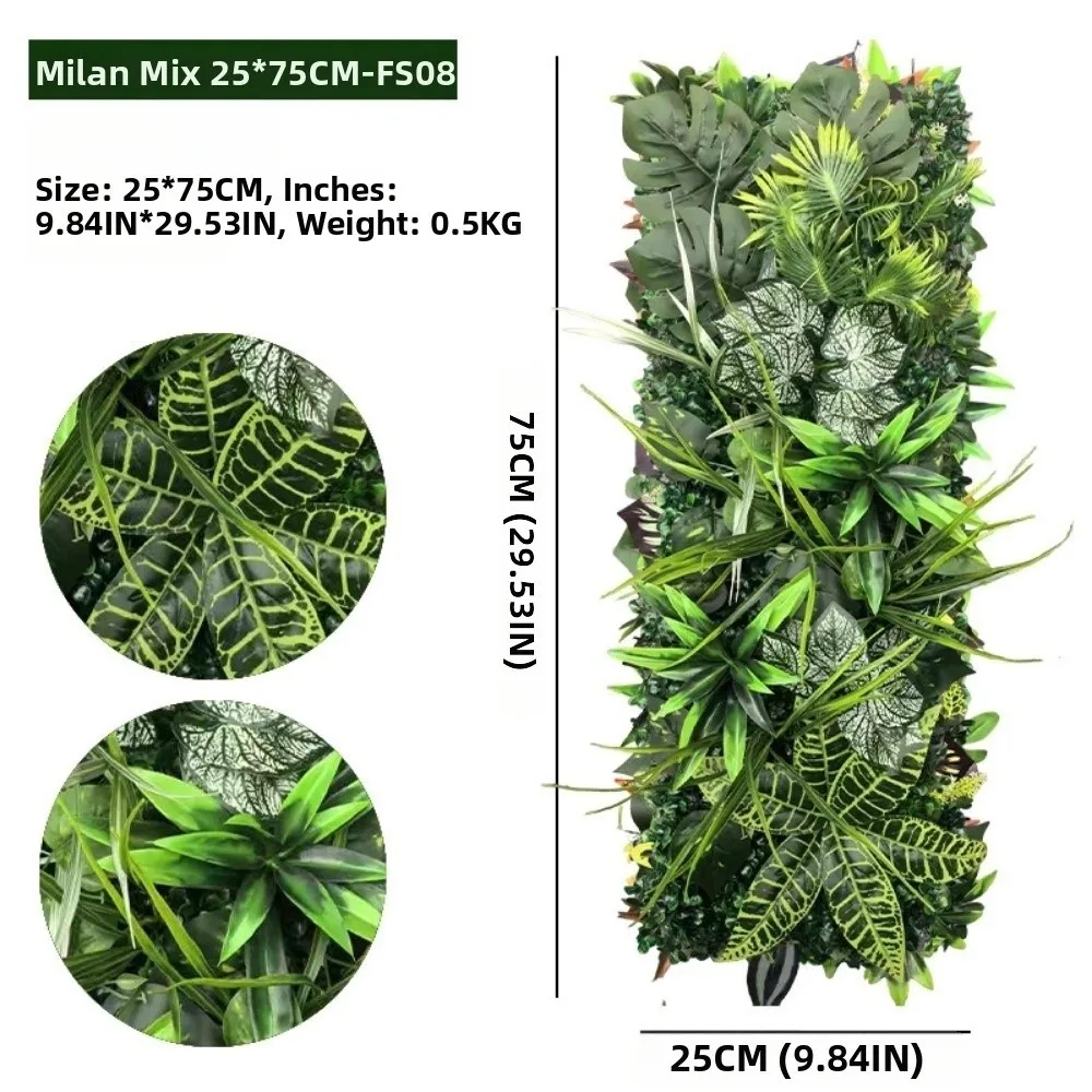 

Realistic Artificial Plant Grass Wall Ivy Vibrant Greenery Faux Jungle Grass Panel Branches Rattan Leaves