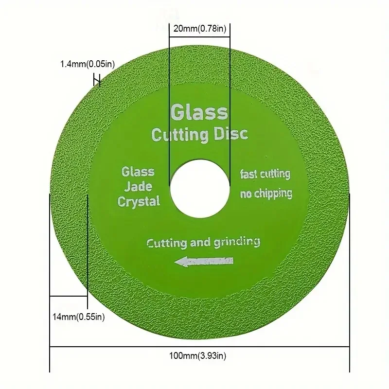 1/2/5Pcs Glass Cutting Disc 100mm x22.23mm Ultra-thin Saw Blade Diamond Jade Wine Bottle Ceramic Polish Angle Grinder Machine
