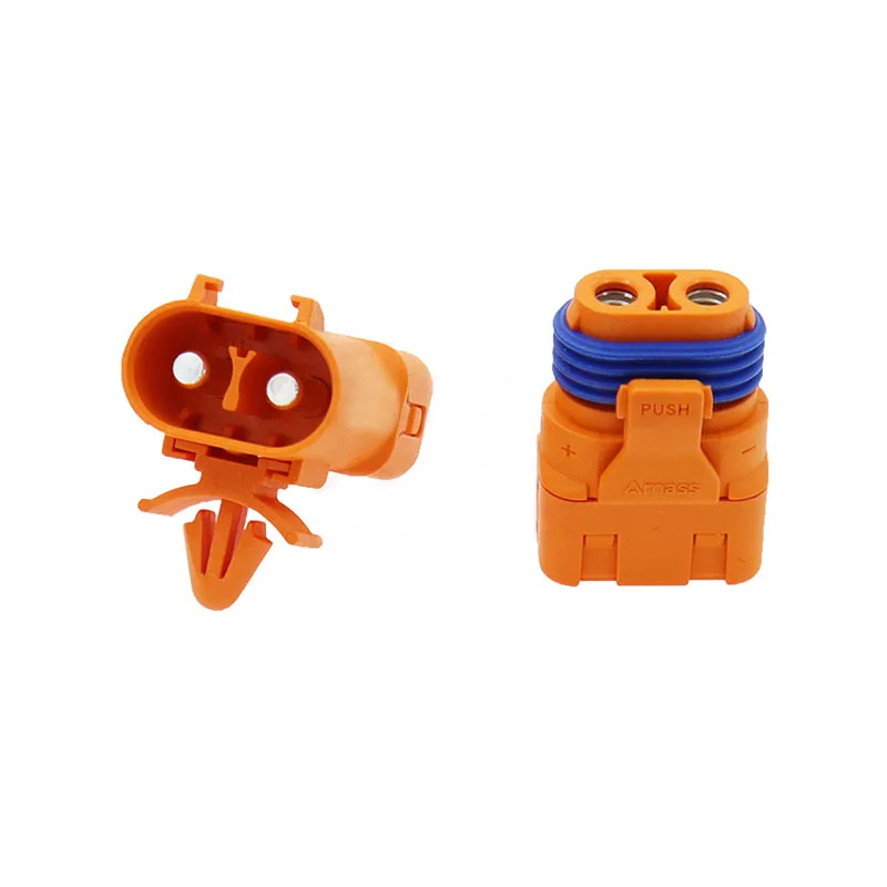 

Amass 2Pin DC Plug LFB40/K40 Copper Silver-Plated Male Female Connector LFB40-F LFB/K40-M Waterproof Buckle Fixed for RC Model