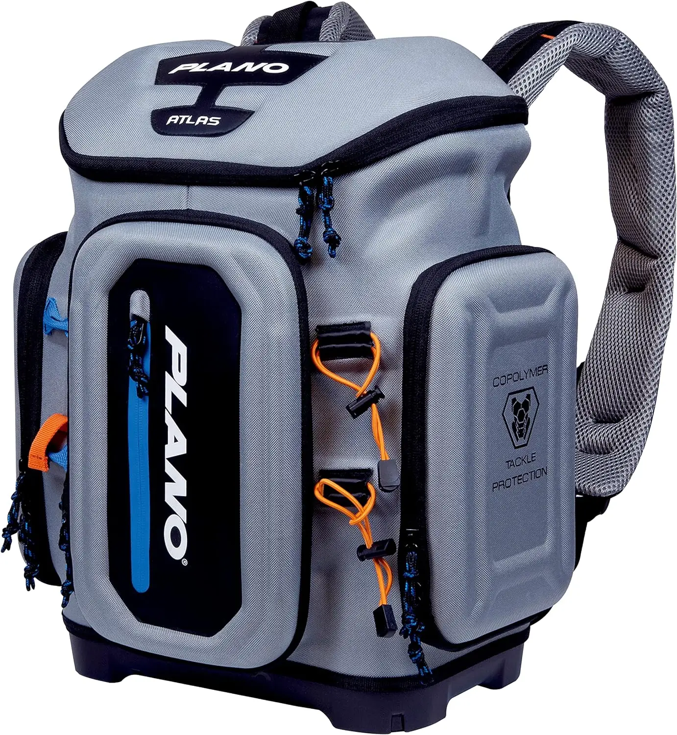 Atlas 3700 Tackle Fishing Backpack, Gray EVA Material, Includes 3 3750 StowAway Utility Boxes for Worms, Lures, & Baits