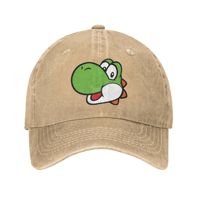 Vintage Super Marios Yoshi Baseball Cap for Men Women Distressed Cotton Sun Cap  Outdoor All Seasons Travel Adjustable Hats Cap