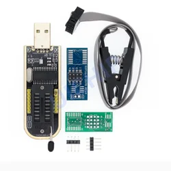 CH341 24 25 Series EEPROM Flash BIOS USB Programmer Module + SOIC8 SOP8 Test Clip For EEPROM 93CXX / 25CXX / 24CXX