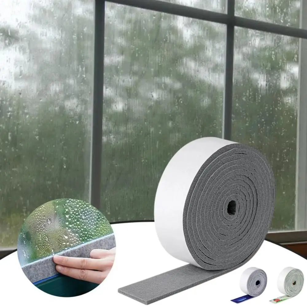

1 Roll Self-Adhesive Window Anti-condensation Strips Cuttable Durable Condensation Absorbent Strips Glass Water Absorb Sticker