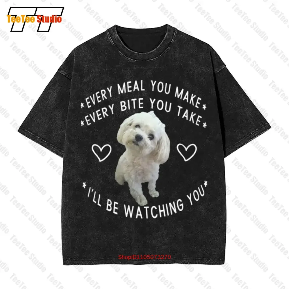Maltese Dog Watching Owner Puppy Mom Dad T Shirt For Men T-Shirt F3CA