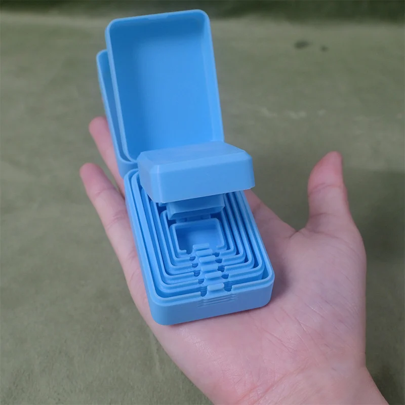 3D-gedruckte Überraschungs-Geschenkbox, 6-lagige, ineinander verschachtelbare Geschenkbox, Prank-Fingerring-Aufbewahrungsbox, Geburtstagsparty-Prank-Geschenkbox für Freunde – Detail 6