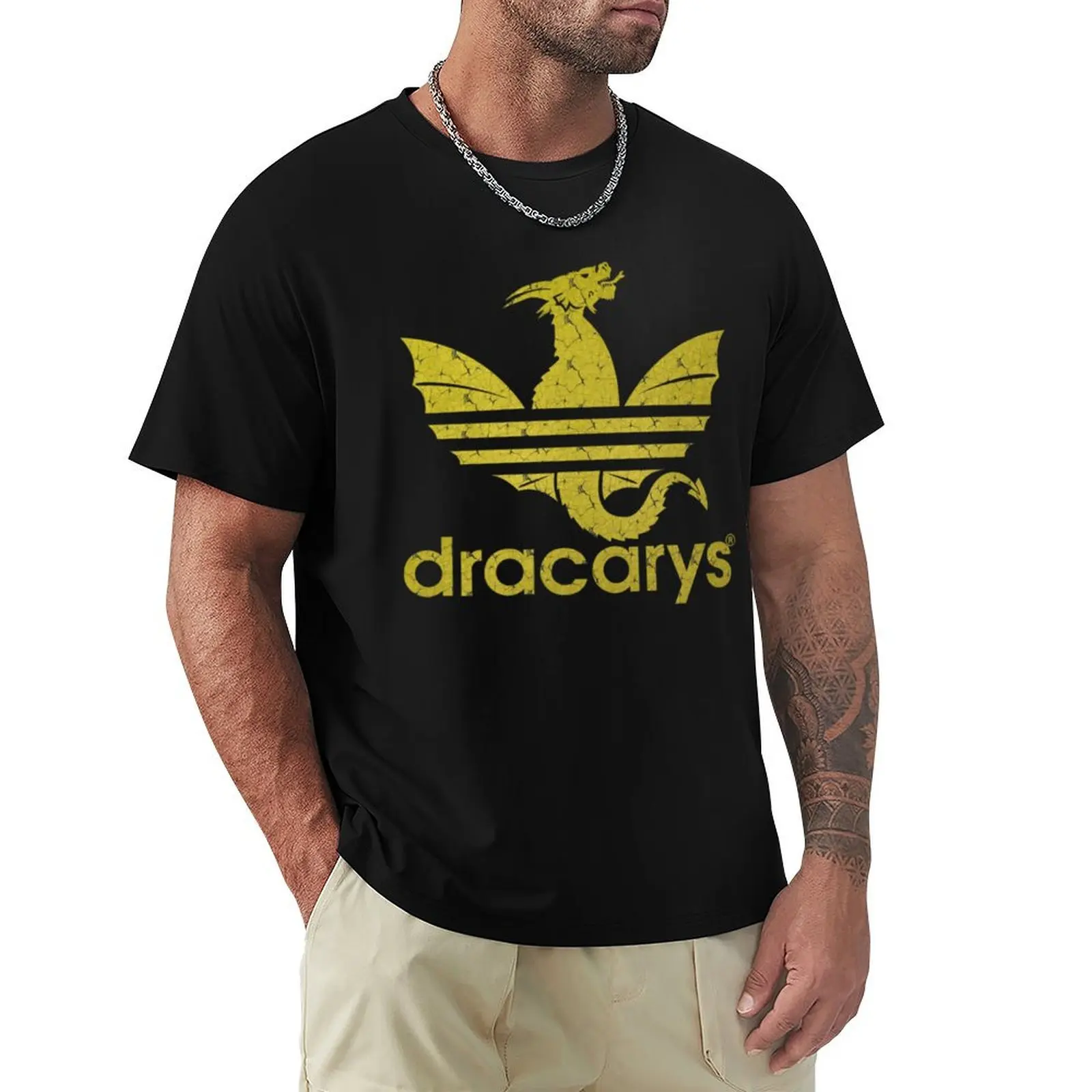 

Dracarys Gold T-Shirt Casual Graphic Print Tee