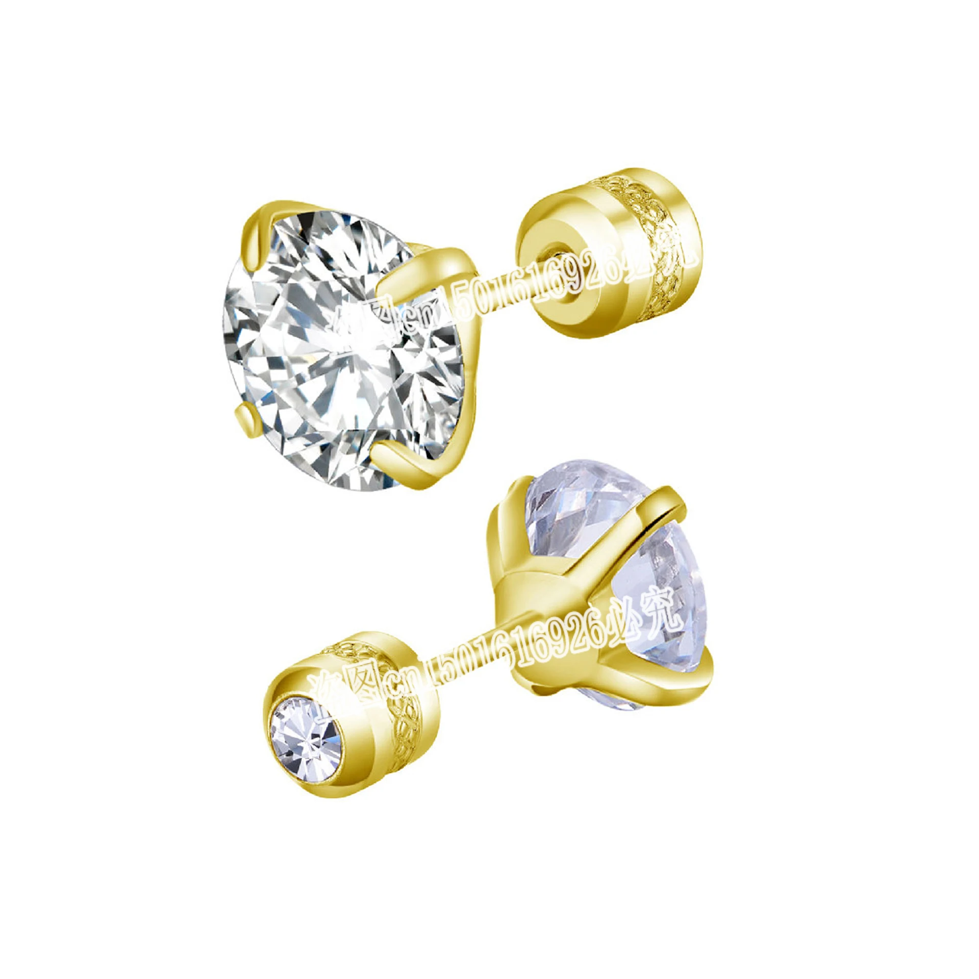 2 قطعة 20 جرام هيبوالرجينيك التيتانيوم الصلب وأقراط للرجال النساء ، الزركون المسمار الخلفي القرط الغضروف الزنمة الأذن ثقب هدية