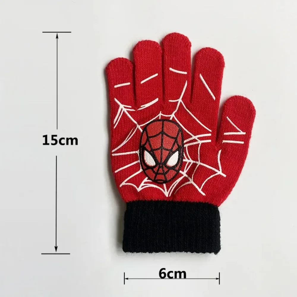 Halloween Spiderman Kinder Warme Handschuhe Cartoon Druck Handschuhe Mode Jungen Mädchen Winter Fäustlinge Weihnachtsgeschenke 5-10Y