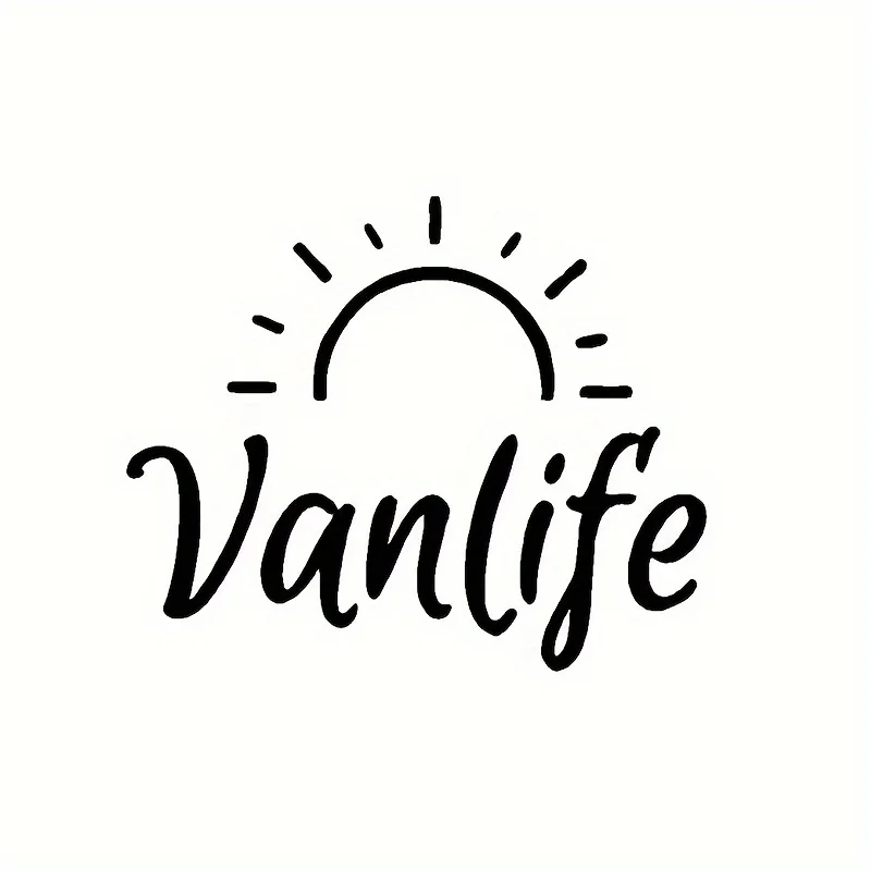 

Наклейка на автомобиль с изображением Van Life Half-Day Departure, съемная водонепроницаемая наклейка для ноутбуков, бутылок, грузовиков, мобильных телефонов