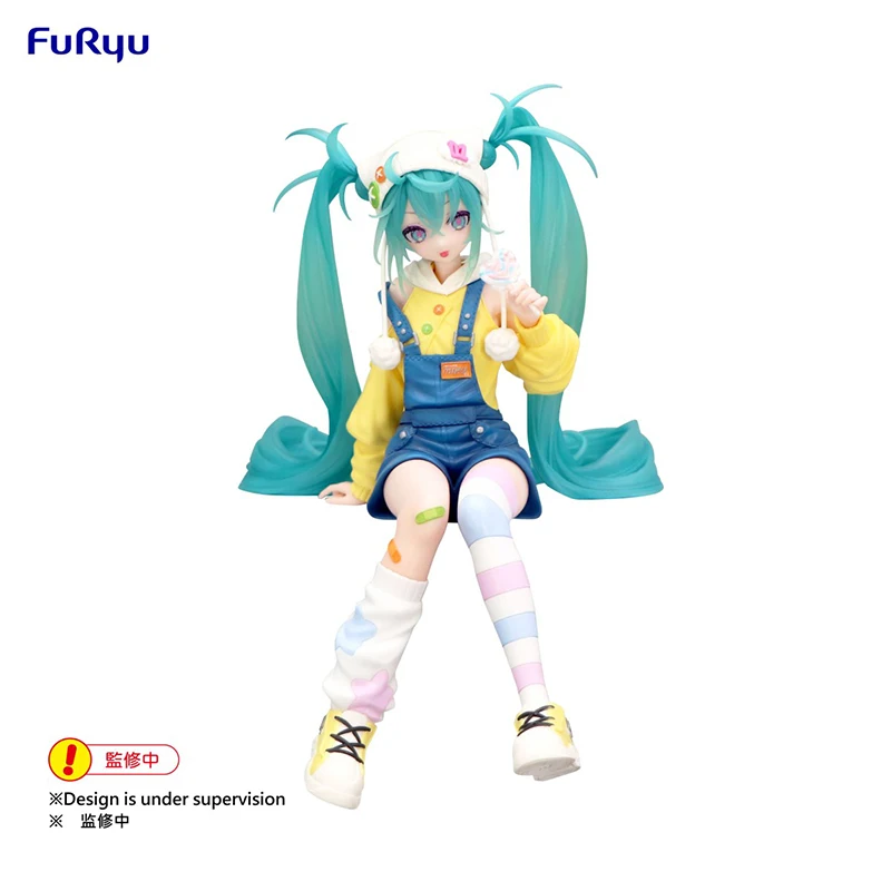 FuRyu Noodle Stopper Hatsune Miku -Lollipop Ver.- PVC 15CM Anime Action Figures Model Collection Toy