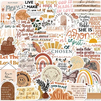 10/30/50 Uds. Kawaii Boho la Biblia decoración accesorios de álbum de recortes pegatina de PVC papelería estética suministros escolares para niños