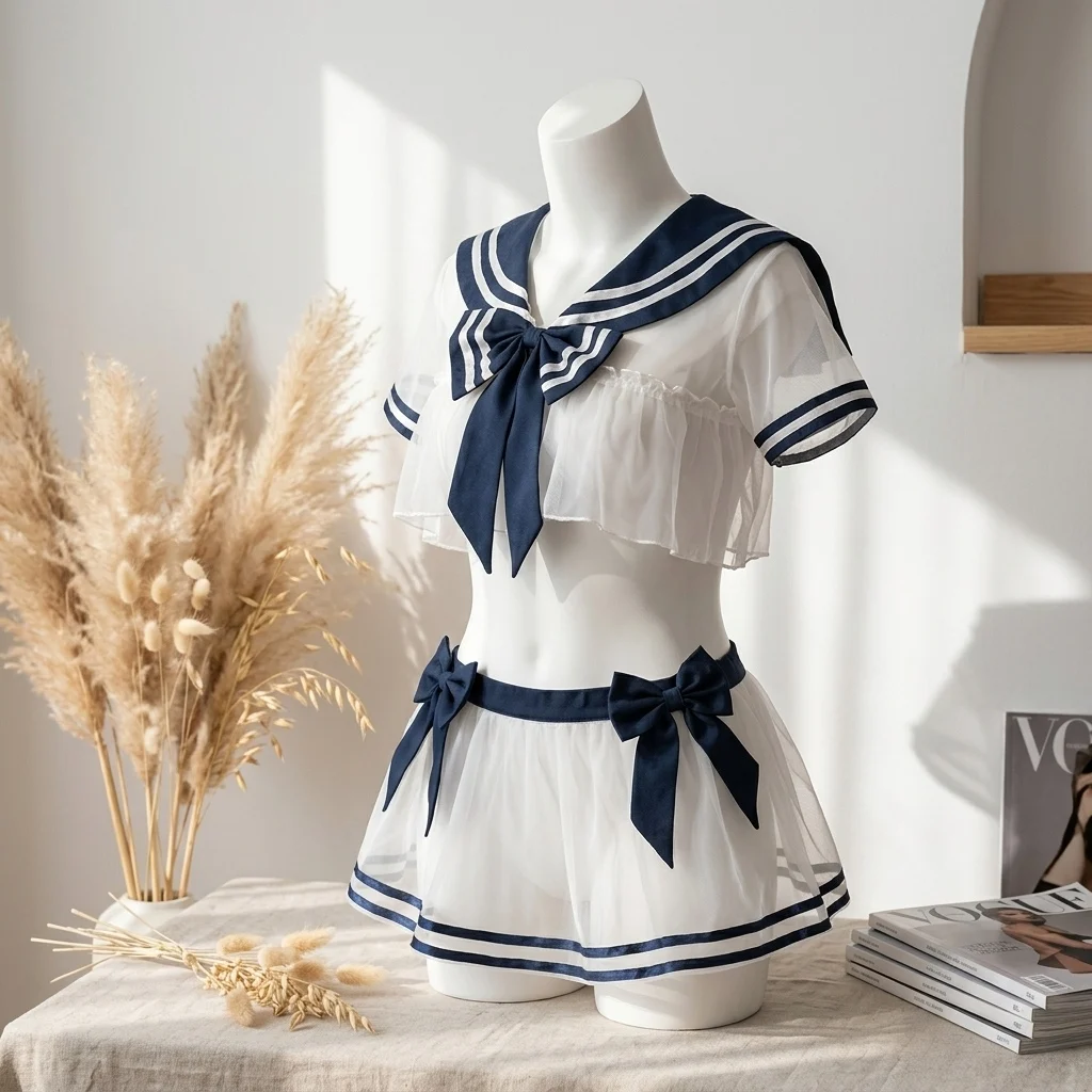 Sex Maid Cosplay Lingerie  Maid Secretary Student Sailor Uniform Costume Exotic Apparel Temptation view 3