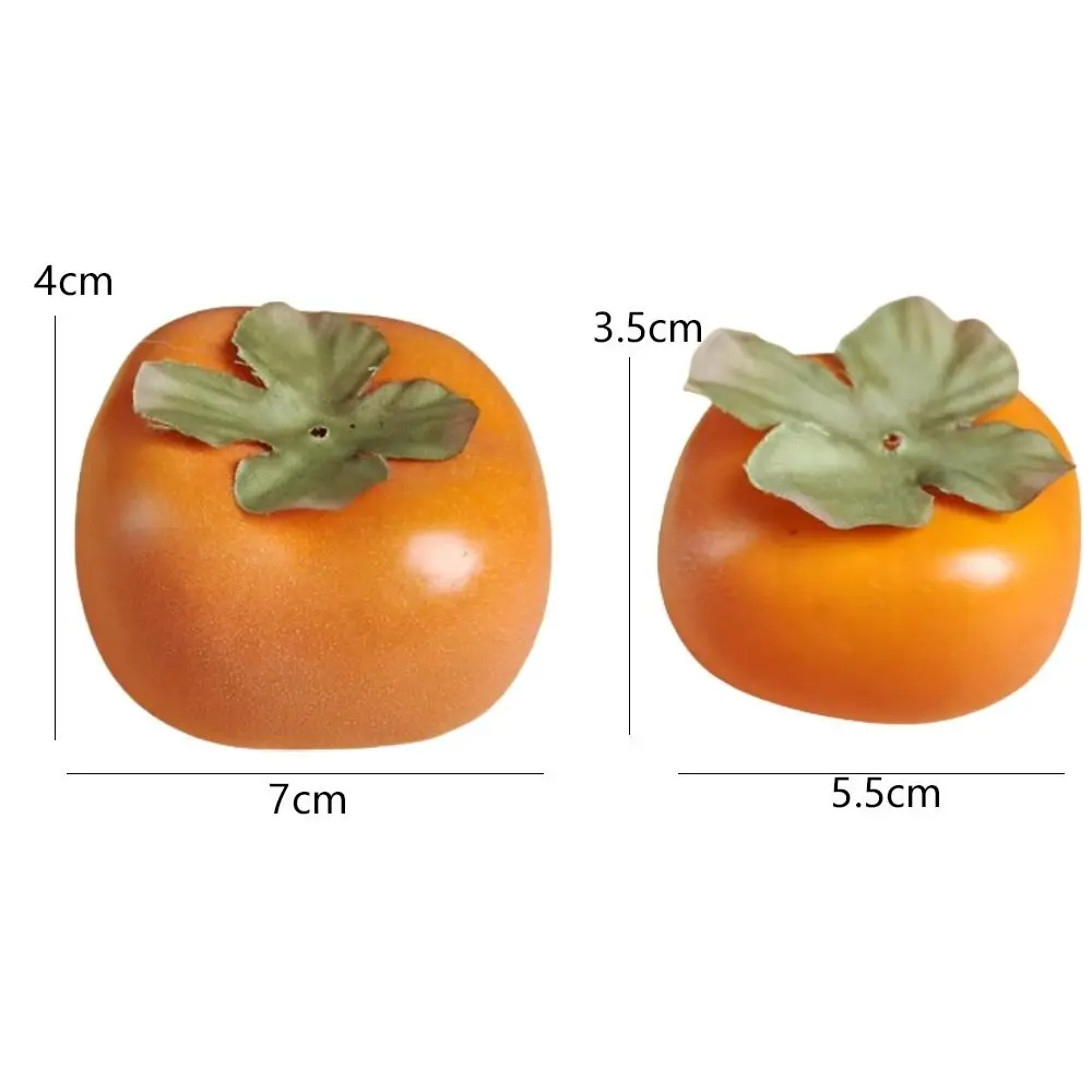 رغوة اصطناعية صغيرة البرسيمون الخضار الحرف اليدوية محاكاة الفاكهة واقعية مضحك وهمية البرسيمون مكتب الديكور الملحقات #6