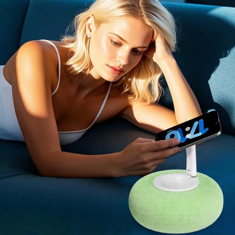 비디오 시청을위한 전화 베개 스탠드 안정적이고 편안한 조절 가능한 각도 높이 디자인 침대 소파 용 휴대 전화 홀더 액세서리