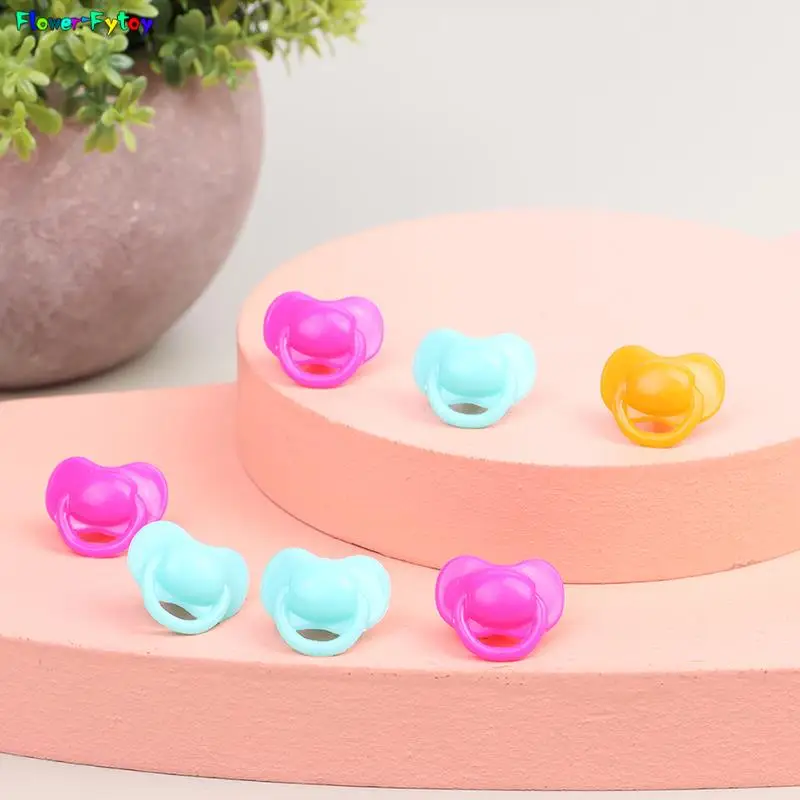 20Pcs Miniature Doll Pacifier Expression Pacifier Toy Accessories Plastic Toys Playhouse Toys Children\'s Doll House Random Color