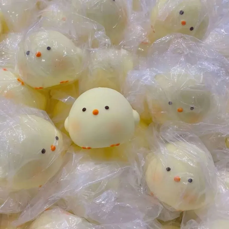 Jouet à presser Squishy en forme de poussin mignon, Fidget sensoriel anti-Stress à montée lente pour l'anxiété/DAH/autisme, cadeaux pour enfants et adultes