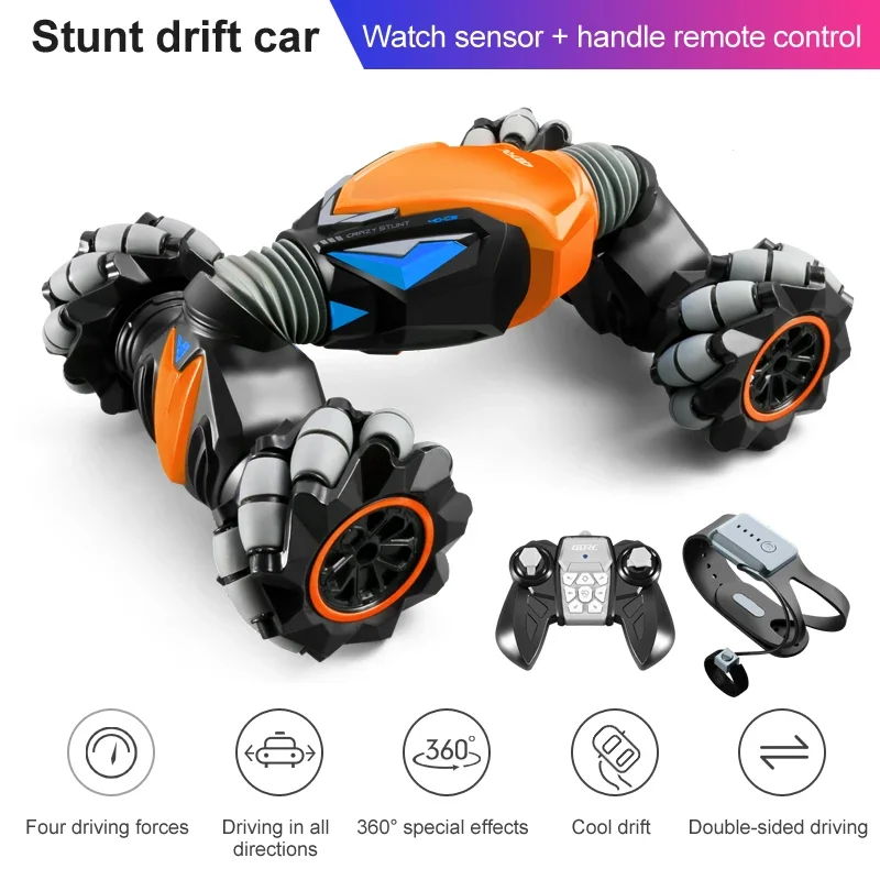 2.4G Afstandsbediening Auto Stunt Auto Gebaar Sensor Draai Off-Road Voertuig Muziek Drift Vierwielaandrijving Kinderen Speelgoed Cadeau