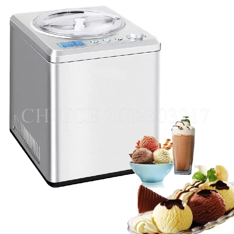 Automatic Ice Cream Maker 2.64 Quart for Home Made Hard Ice Cream Gelato Sorbet Within 60 Min Keep Cooling for 2h No Pre-Fre