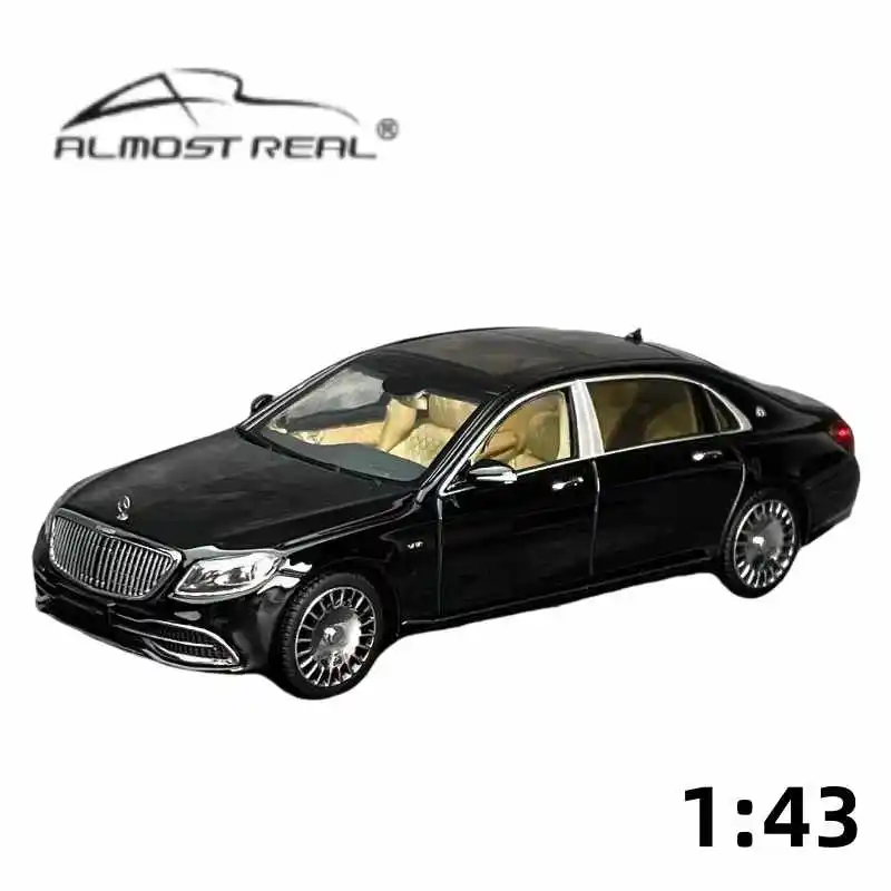 1:43 Mercedes-Benz Maybach S-Class 2019 die-cast alloy model, children\'s collection toy car model, gift for friends.