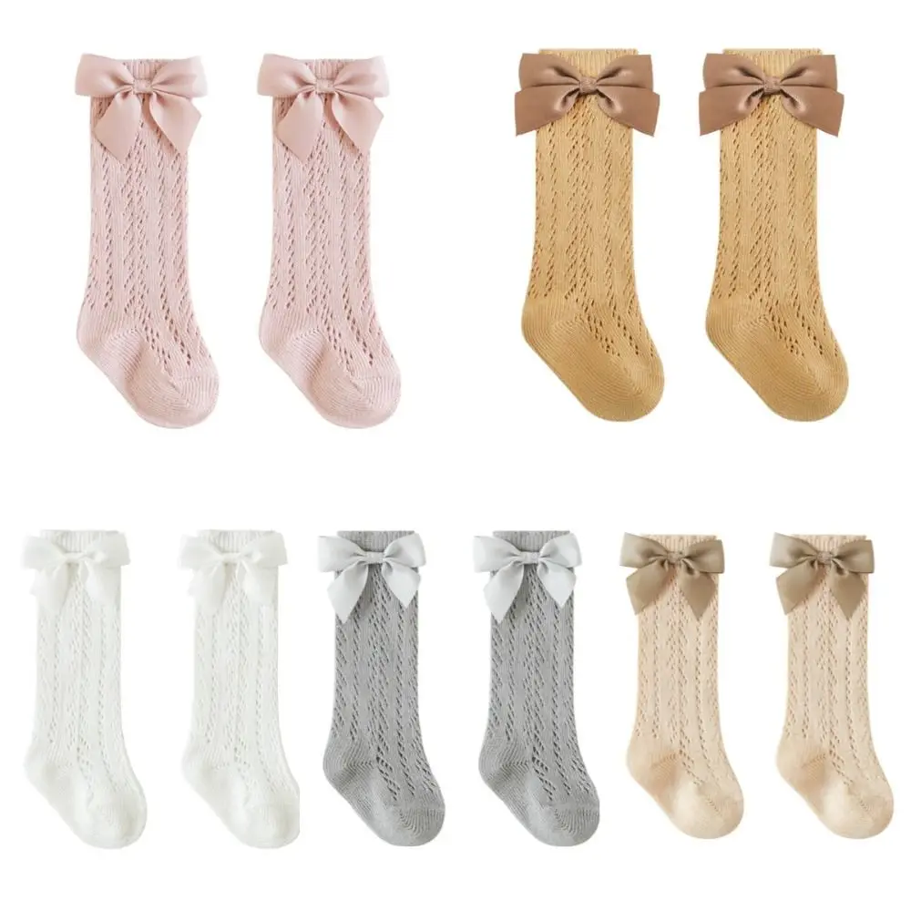 

Warm Bowknot Girl's Cotton Socks Sweet Elastic Mesh Princess Socks Comfortable Breathable Toddler Hosiery 0-5 Years Old