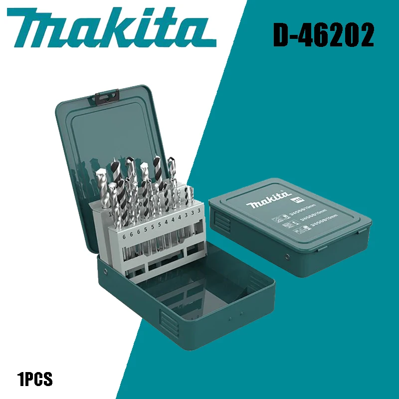 Makita D-46202 Drill Set 18 Pieces High Speed Steel Concrete Excavate Fried Dough Twists Drill Power Tool Accessories