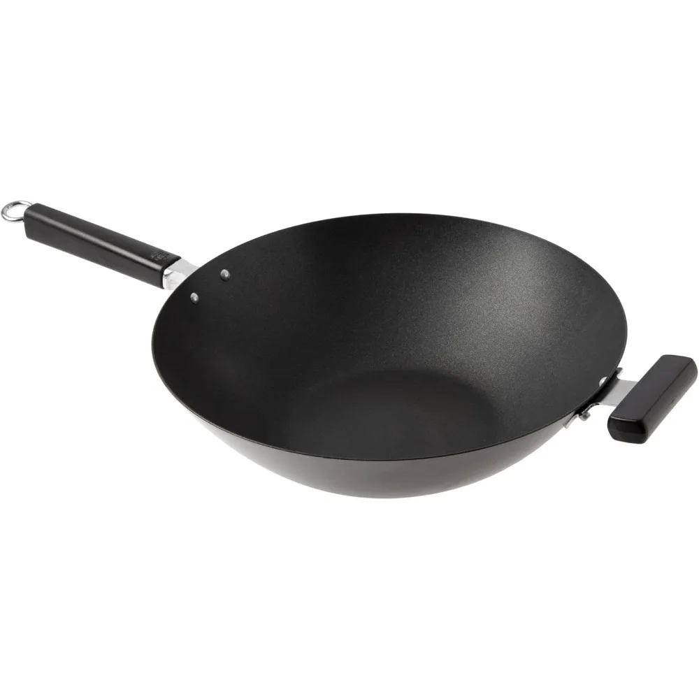 

Professional Series 14-Inch Carbon Steel Excalibur Nonstick Wok with Phenolic Handles