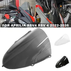 For Aprilia RSV4 RSV 4 2022 2023 2024 2025 2026 Motorcycle Sports Windshield WindScreen Visor Viser Double Bubble Wind shield
