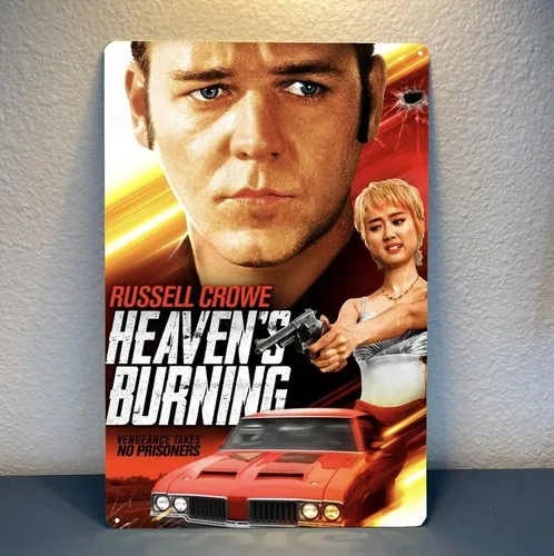 Heaven's Burning Russel Crowe Movie Metal Poster Tin Sign 20x30cm Plaque  -aluminum