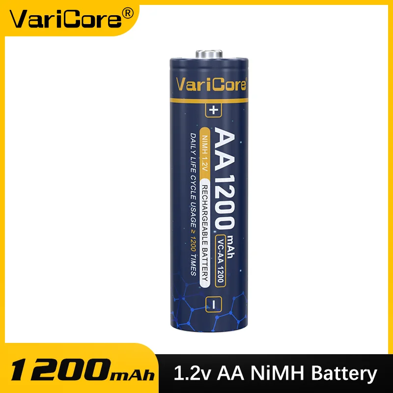 

VariCore AA Ni-MH Rechargeable Batteries 1.2V 1200mAh High Capacity for Remote Control, Toys, Flashlight, Game Controller, Home