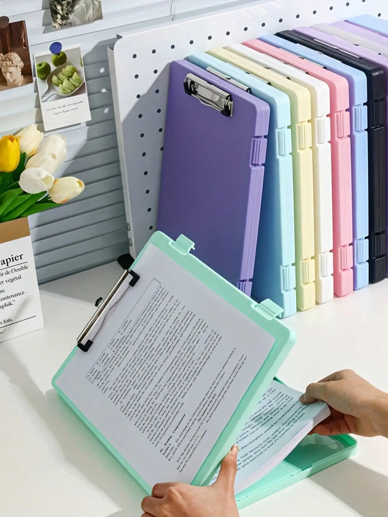 

8.5 X 11 Inch, A4 Size Plastic Clipboard With Storage Space, Nurse Clipboard File Folder With Separate Pen Slot, Multipurpose Document Holder Clipboard With Writing Pad, Large Capacity For Papers, Files And Documents - Ideal For Office And Nursing Work