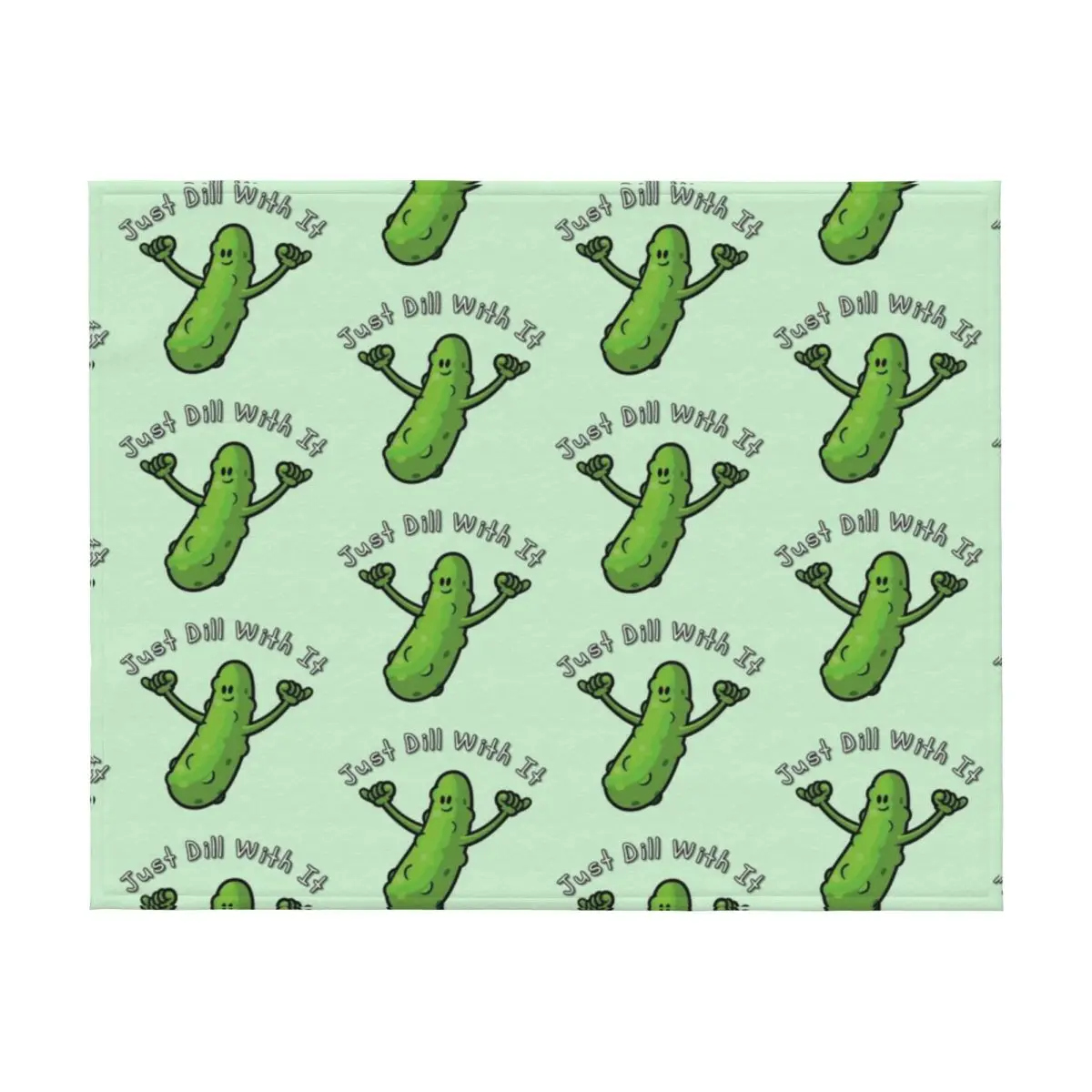 Just Dill With It مضحك الكرتون المخلل رمي بطانية رقيقة أفكار هدايا عيد الحب الفاخرة St البطانيات الزخرفية #2